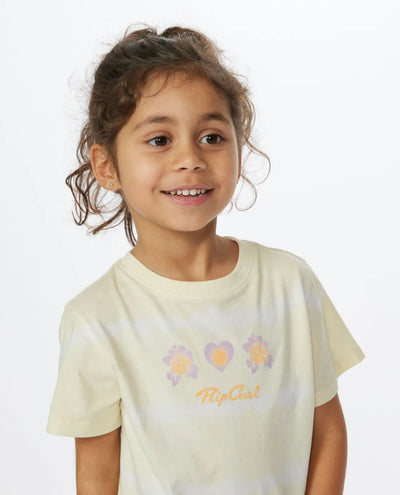 Rip Curl Crystal Heart Tie Dye Camiseta Niña