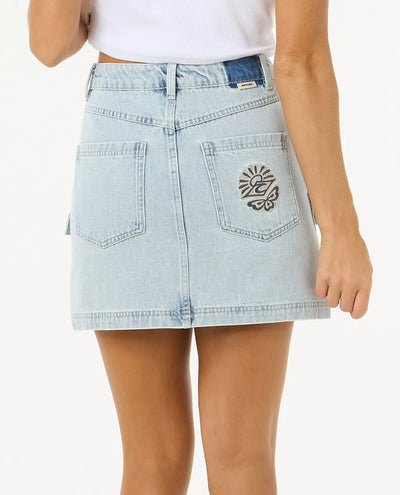 Rip Curl Las Dalias Denim Minifalda Vaquera Mujer