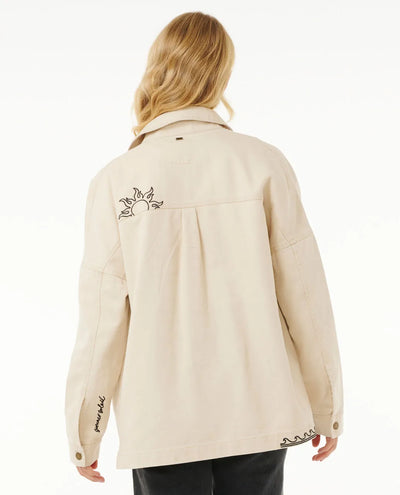 Rip Curl Soleil Embroidered Denim Chaqueta Vaquera Mujer