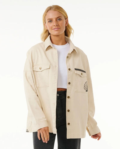 Rip Curl Soleil Embroidered Denim Chaqueta Vaquera Mujer