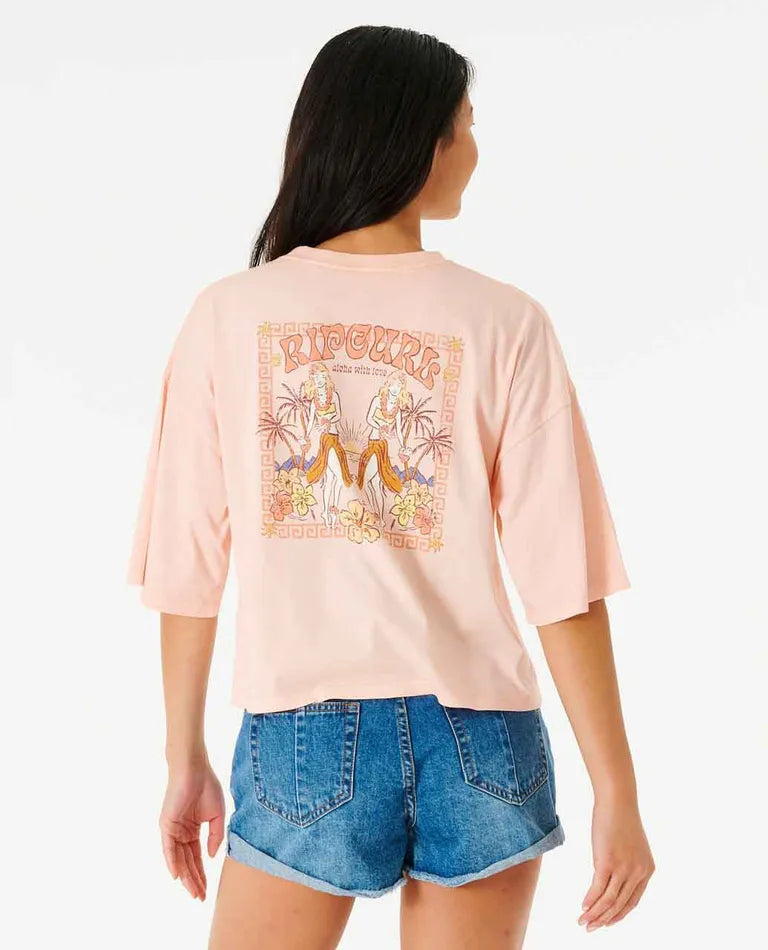 Rip Curl Aloha With Love Heritage Crop Camiseta Mujer