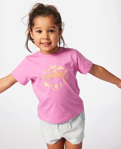 Rip Curl Rainbow Logo/Desto Camiseta Niña