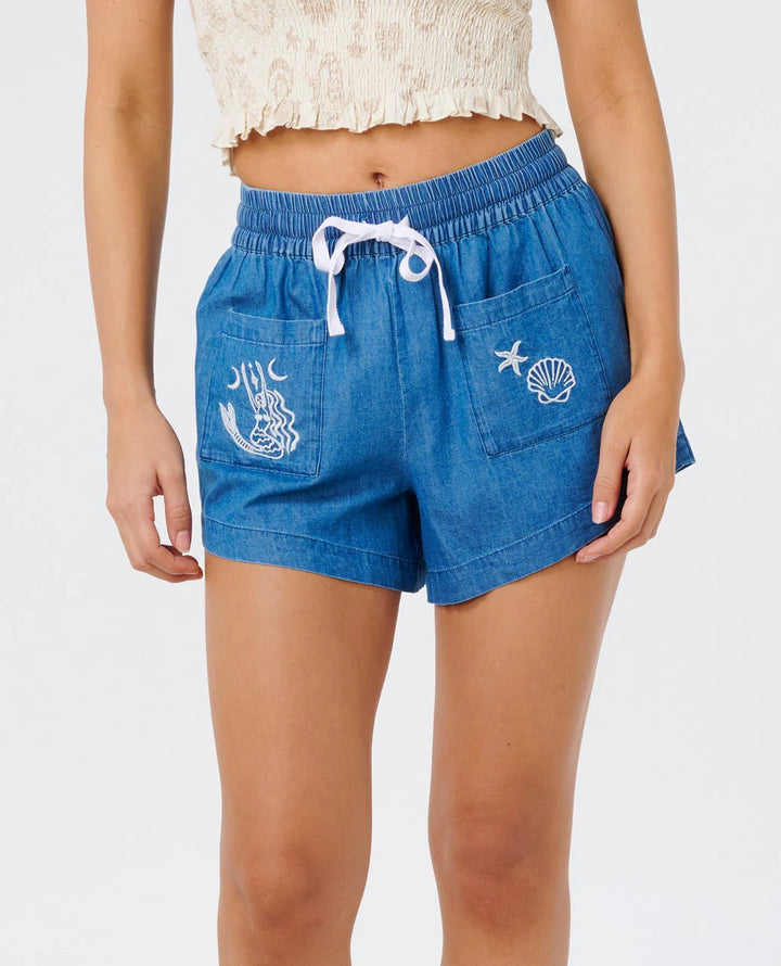 Rip Curl Catalina Islands Chambray Pantalon Corto Mujer