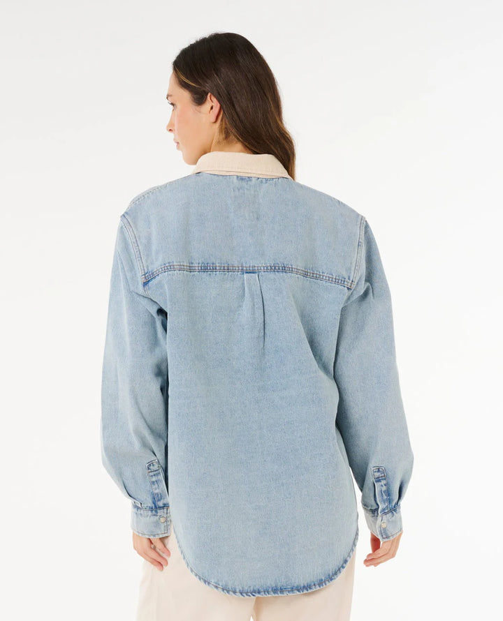 Rip Curl Surf Side Relaxed Denim Chaqueta Vaquera Mujer
