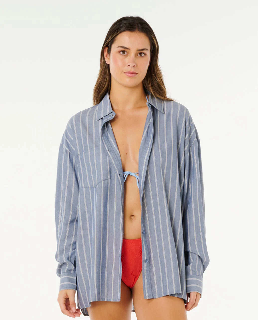 Rip Curl Beach Days Pinstr Shirt Camisa Mujer