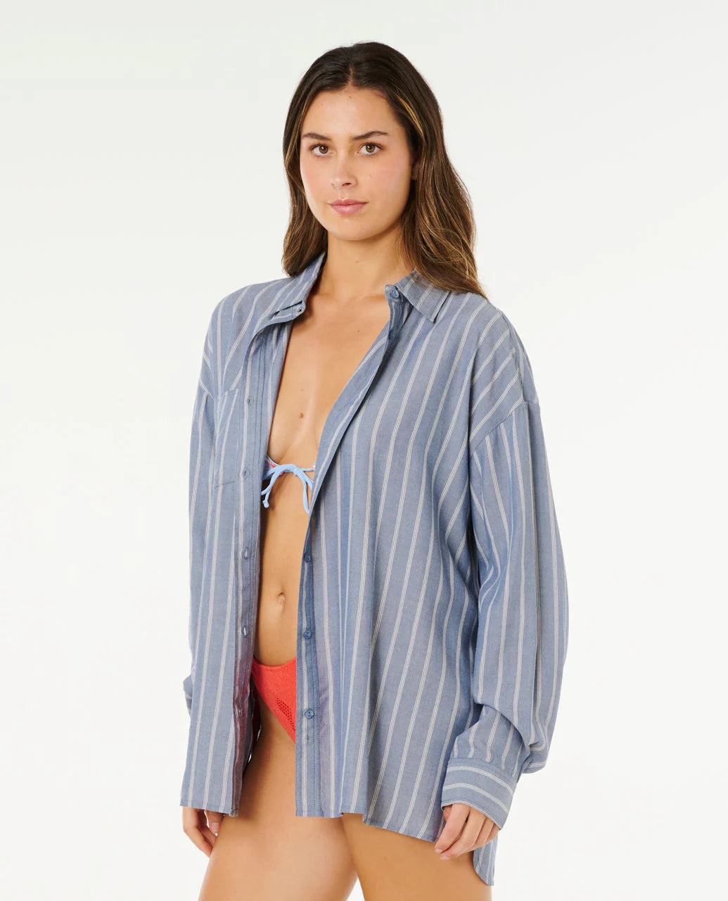 Rip Curl Beach Days Pinstr Shirt Camisa Mujer