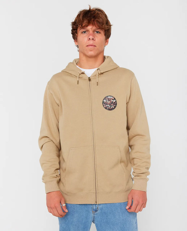 Rip Curl Wettie Passage Icon Zip Thru Sudadera Con Capucha y Cremallera De Hombre