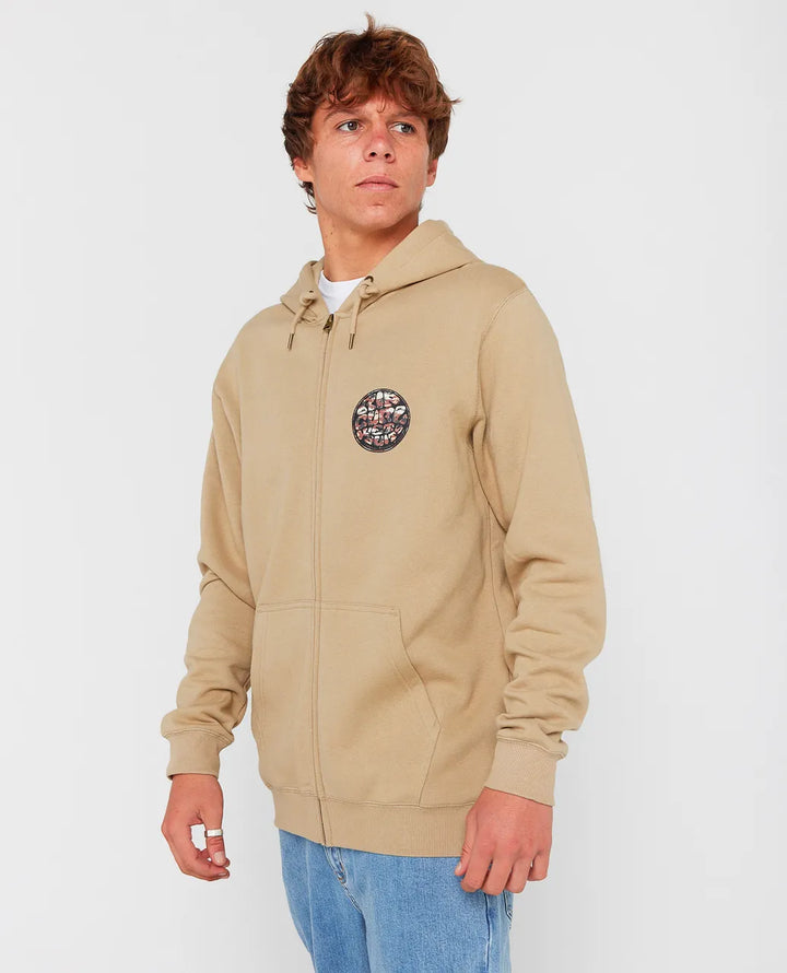 Rip Curl Wettie Passage Icon Zip Thru Sudadera Con Capucha y Cremallera De Hombre
