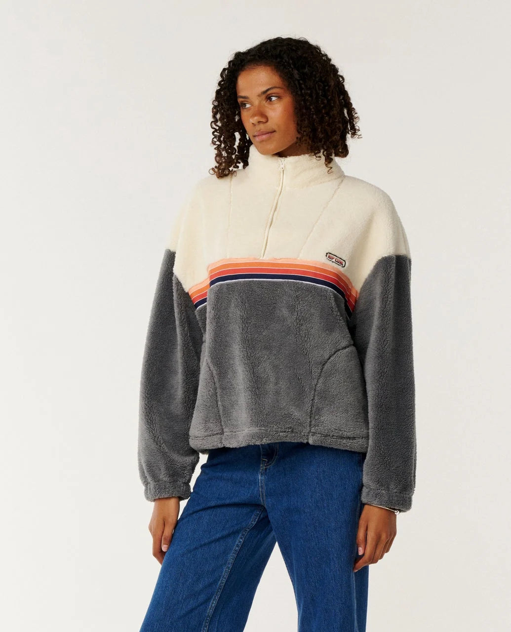 Rip Curl 1/4 Zipée Surf Revival Forro Polar con Cremallera Mujer