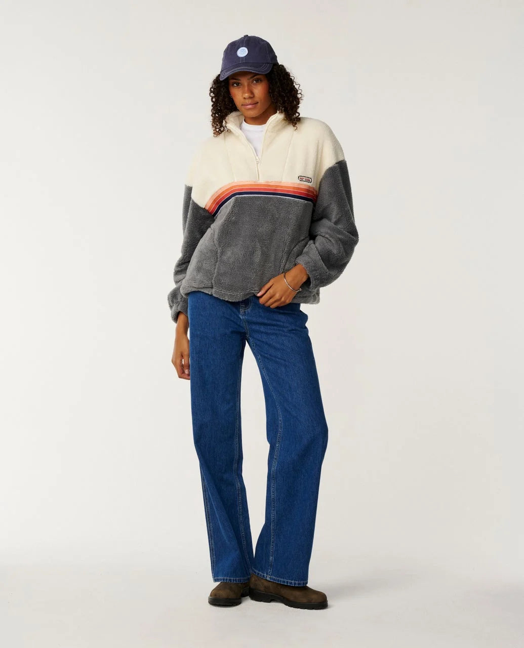 Rip Curl 1/4 Zipée Surf Revival Forro Polar con Cremallera Mujer