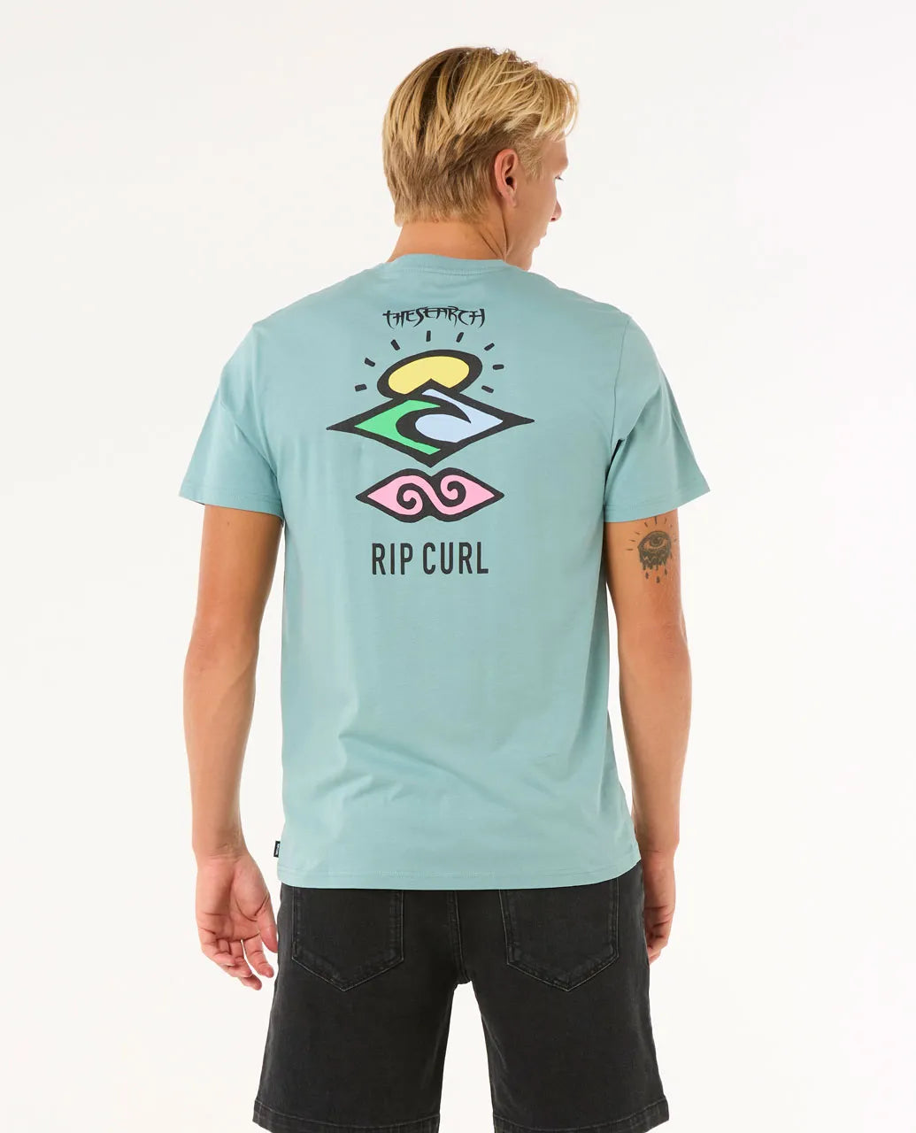 Rip Curl Search Icon Tee Camiseta Hombre Azul Laguna