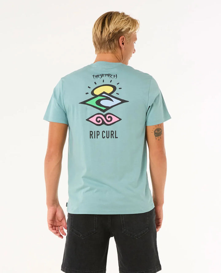 Rip Curl Search Icon Tee Camiseta Hombre Azul Laguna