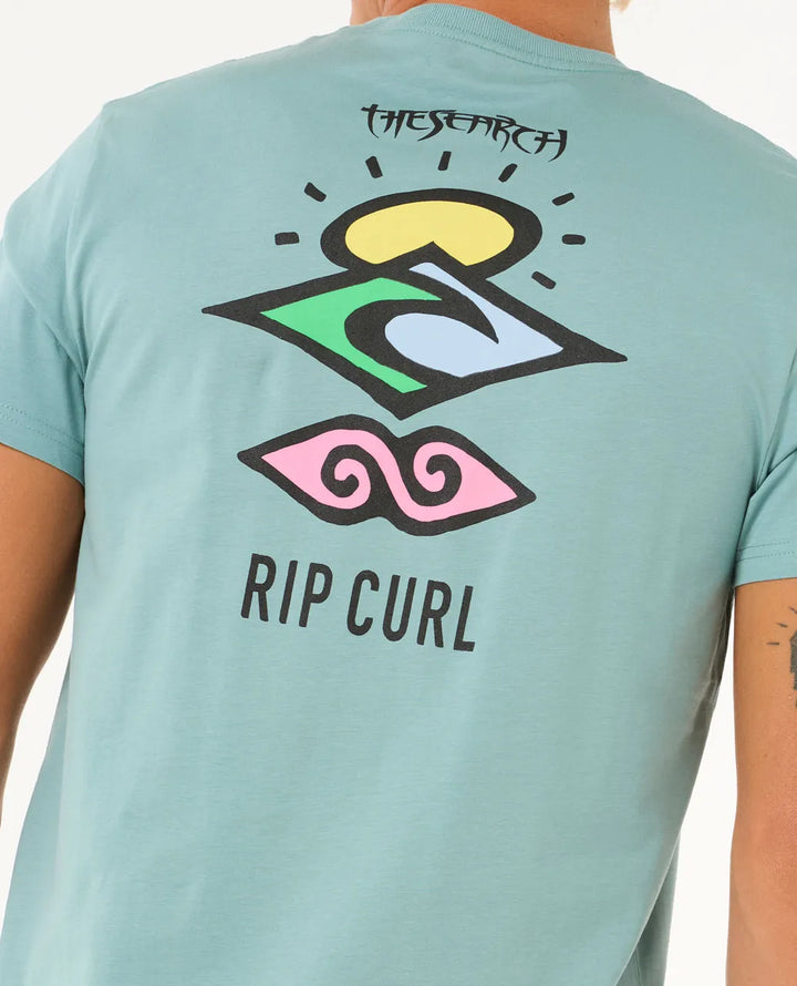 Rip Curl Search Icon Tee Camiseta Hombre Azul Laguna