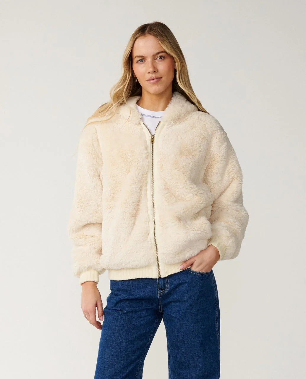 Rip Curl Bossa Nova Fluffy Forro Polar con Cremallera y Capucha Mujer