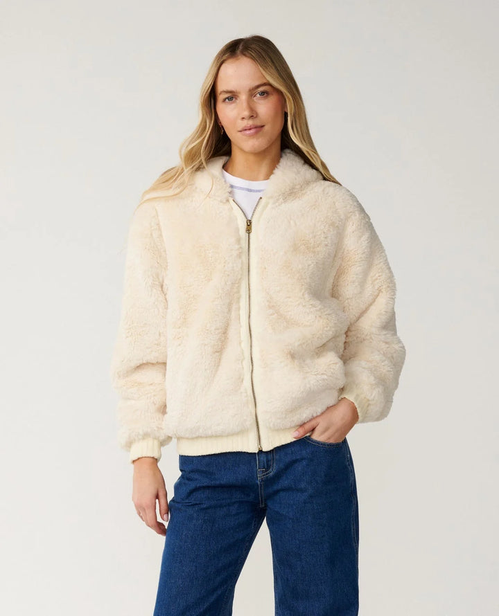 Rip Curl Bossa Nova Fluffy Forro Polar con Cremallera y Capucha Mujer
