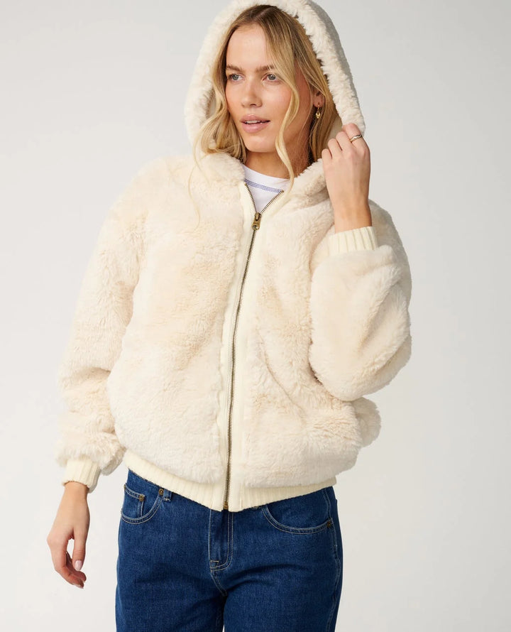Rip Curl Bossa Nova Fluffy Forro Polar con Cremallera y Capucha Mujer