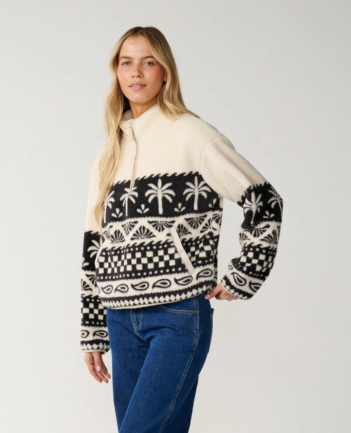 Rip Curl 1/4 Zipée Bossa Nova Forro Polar con Cremallera Mujer