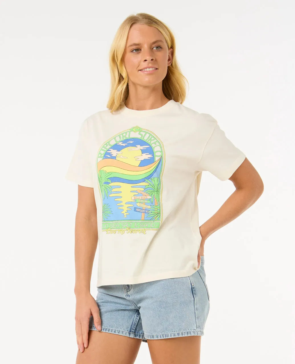 Rip Curl Sun & Sea Relaxed Tee Camiseta Mujer