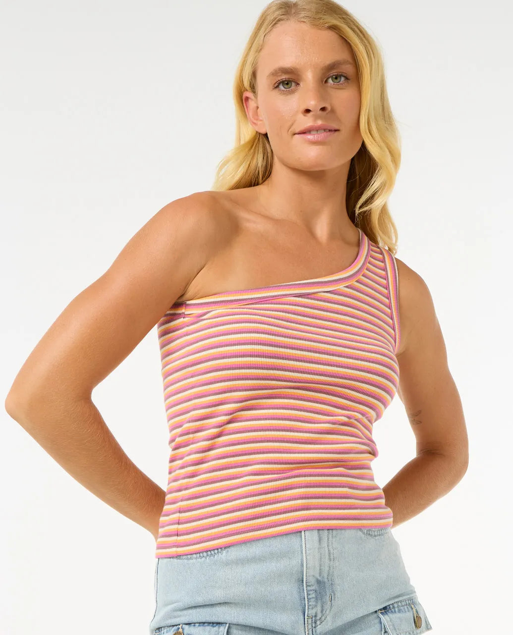 Rip Curl Las Dalias Asymmetrical Tank Tee Camiseta Mujer