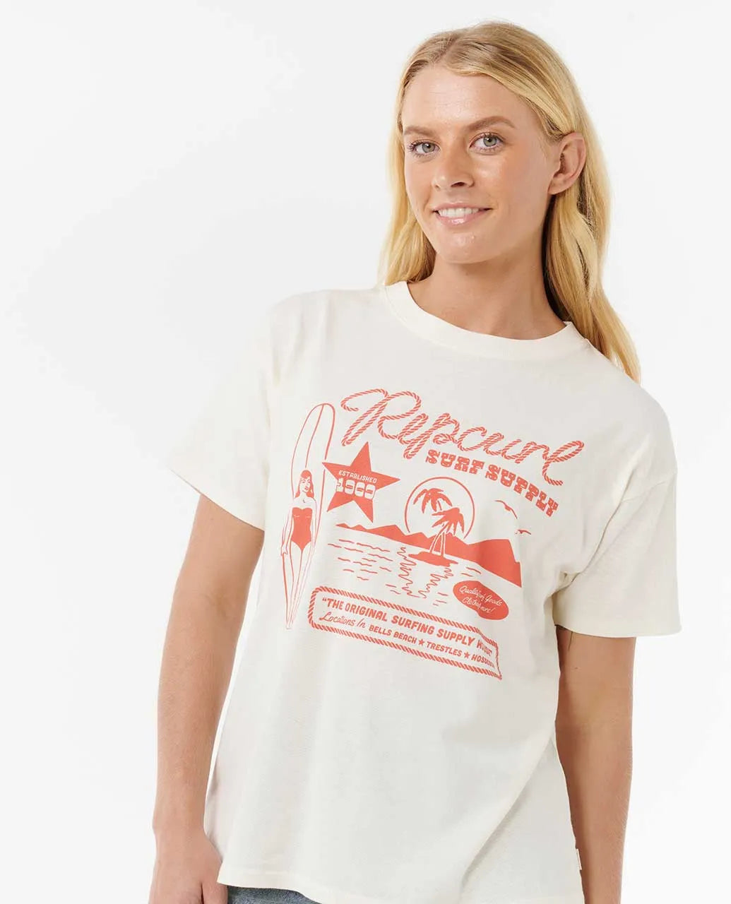 Rip Curl Surf Supply Relaxed Tee Camiseta De Mujer