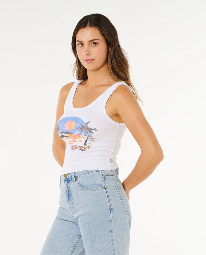 Rip Curl Hotel Malibu Tank Top Camiseta De Tirantes De Mujer