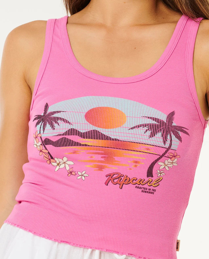Rip Curl Hotel Malibu Tank Top Camiseta De Tirantes De Mujer