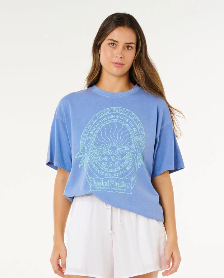 Rip Curl Hotel Malibu Heritage Tee Camiseta Mujer