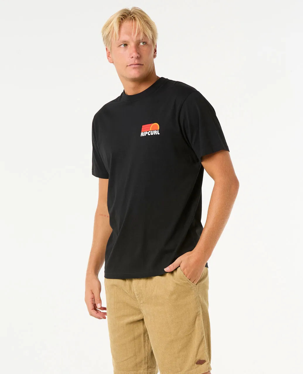 Rip Curl Surf Revival Stacked Tee Camiseta Hombre