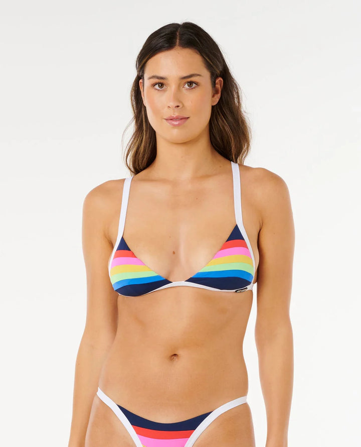 Rip Curl Surf Stripe Fixed Triangle Top Bikini Mujer