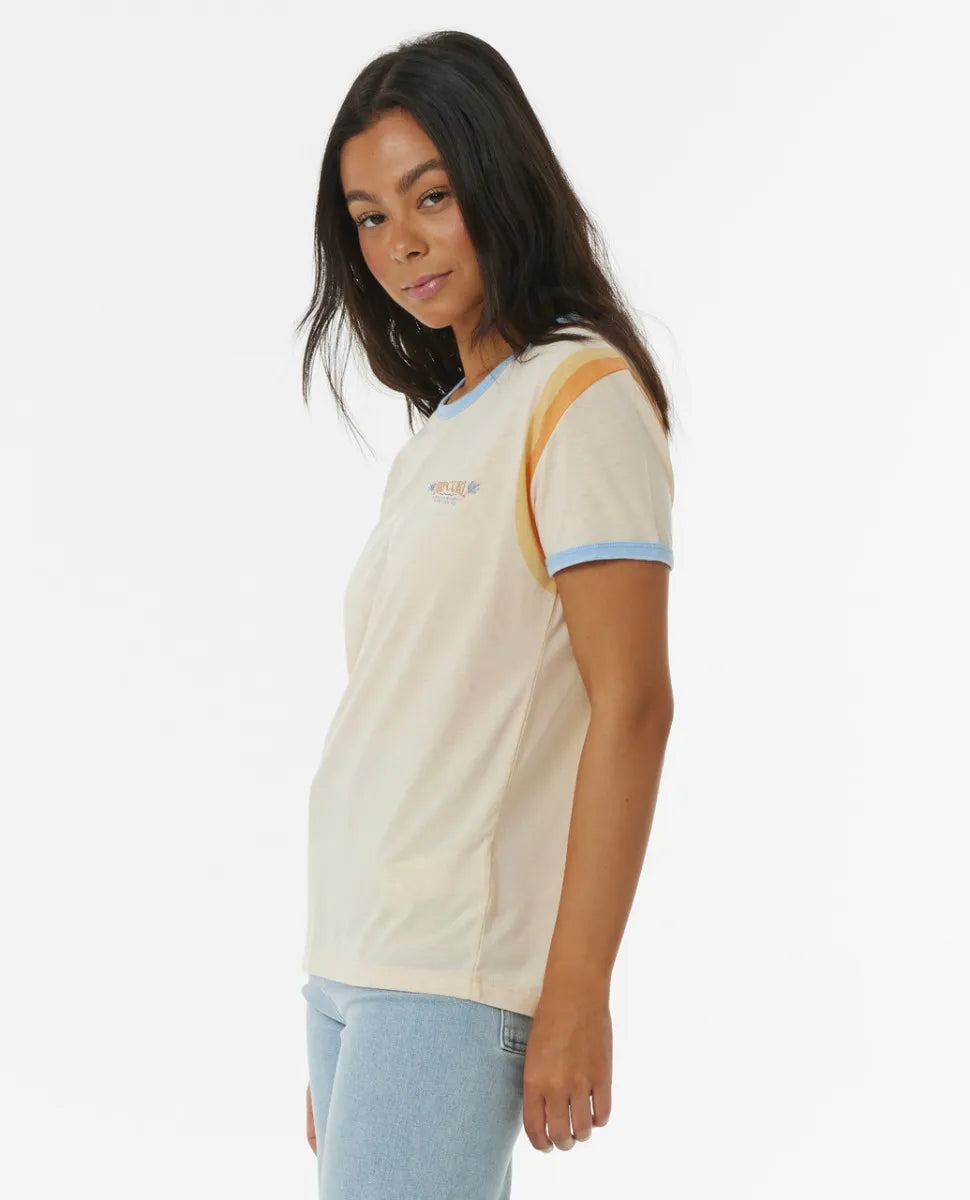 Rip Curl Ringer Surf Revival Camiseta Mujer