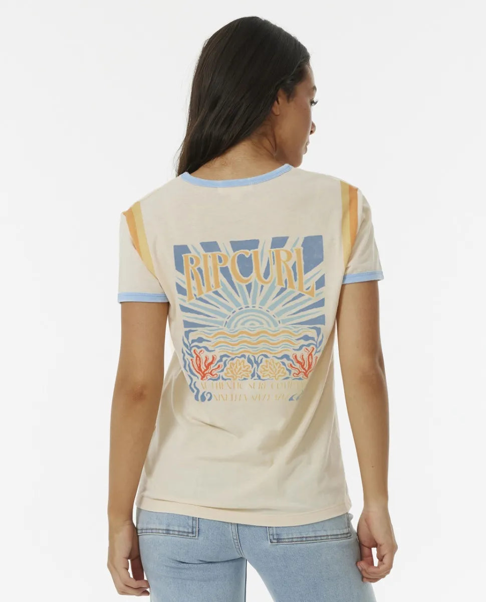 Rip Curl Ringer Surf Revival Camiseta Mujer