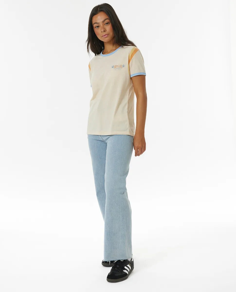 Rip Curl Ringer Surf Revival Camiseta Mujer