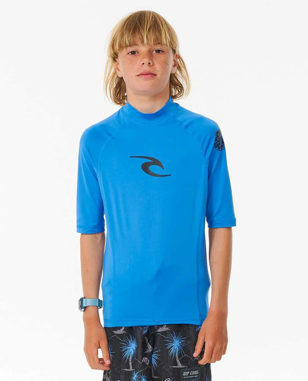Rip Curl Brand Wave UPF Licra Manga Corta Niño