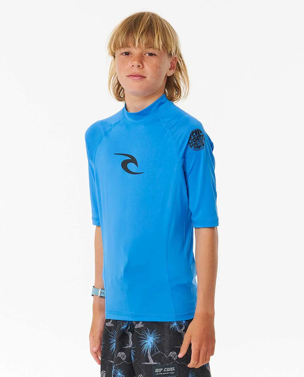 Rip Curl Brand Wave UPF Licra Manga Corta Niño