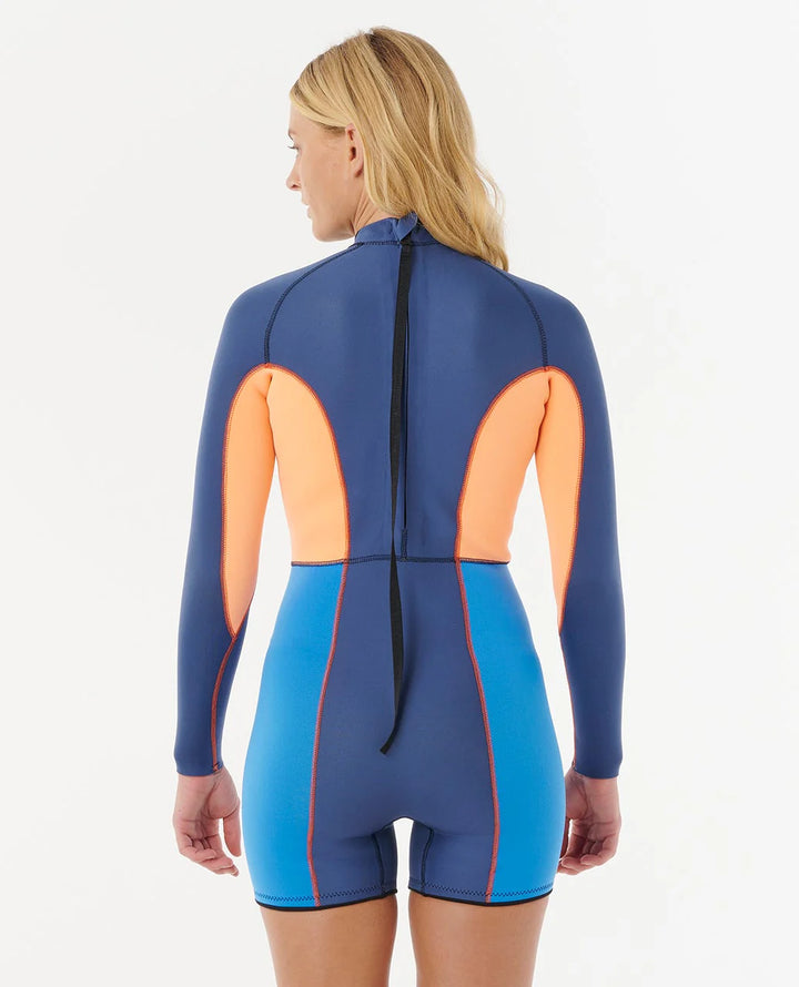 Rip Curl G-Bomb 2 mm Traje de Neopreno Corto cremallera en la espalda Manga Larga Mujer