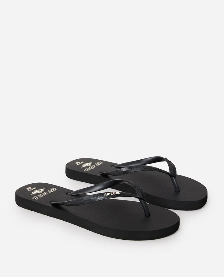 Rip Curl Icons of Surf Bloom Open Toe Chanclas Mujer Negro