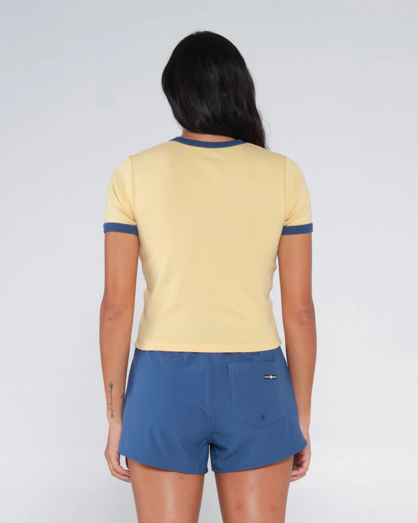 Salty Crew Retro Catch Ringer Camiseta Mujer