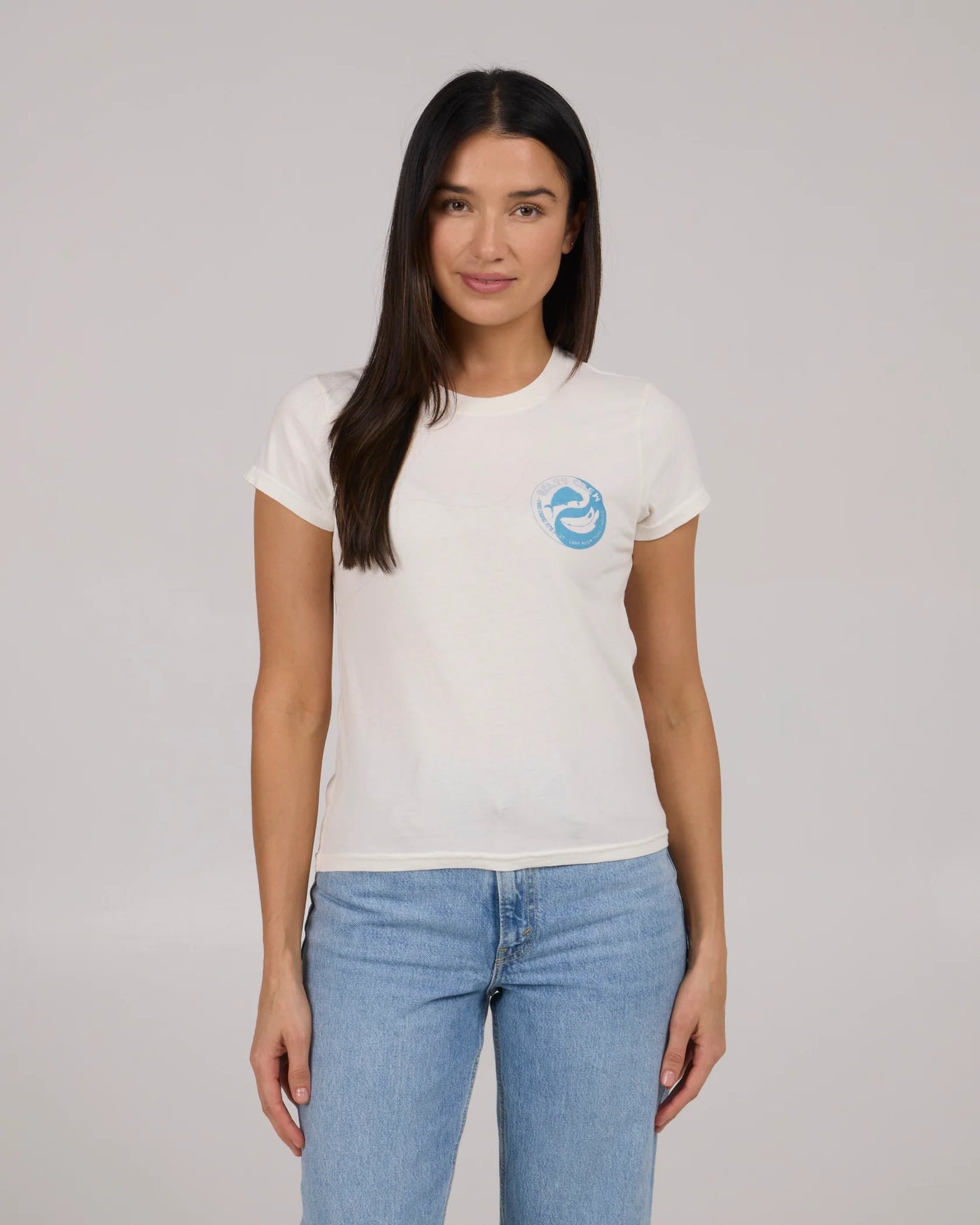 Salty Crew Fishin Yang Modern Tee Camiseta Mujer