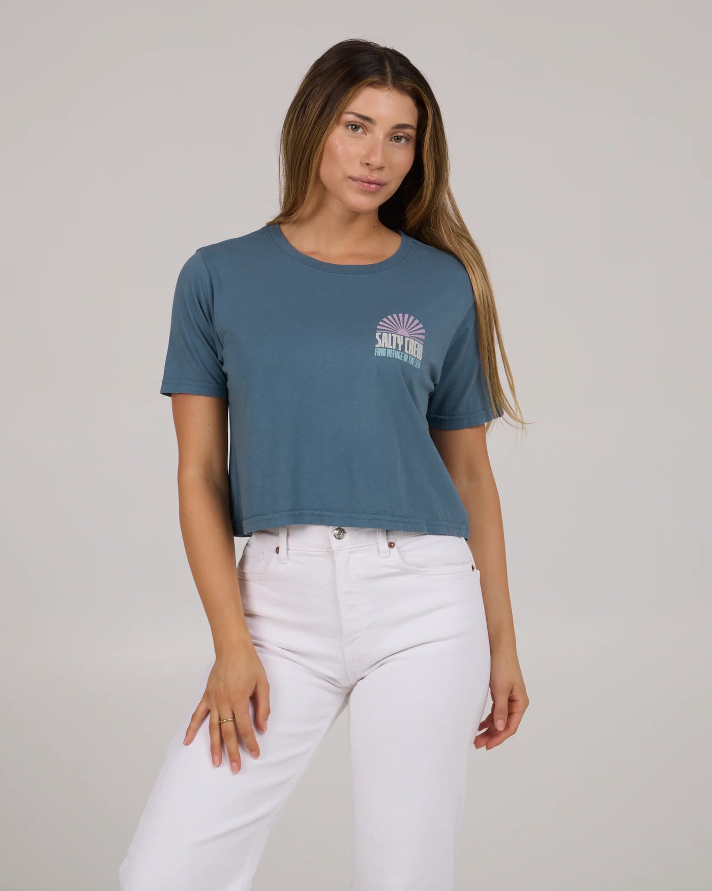 Salty Crew In The Rays Crop Tee Camiseta Mujer