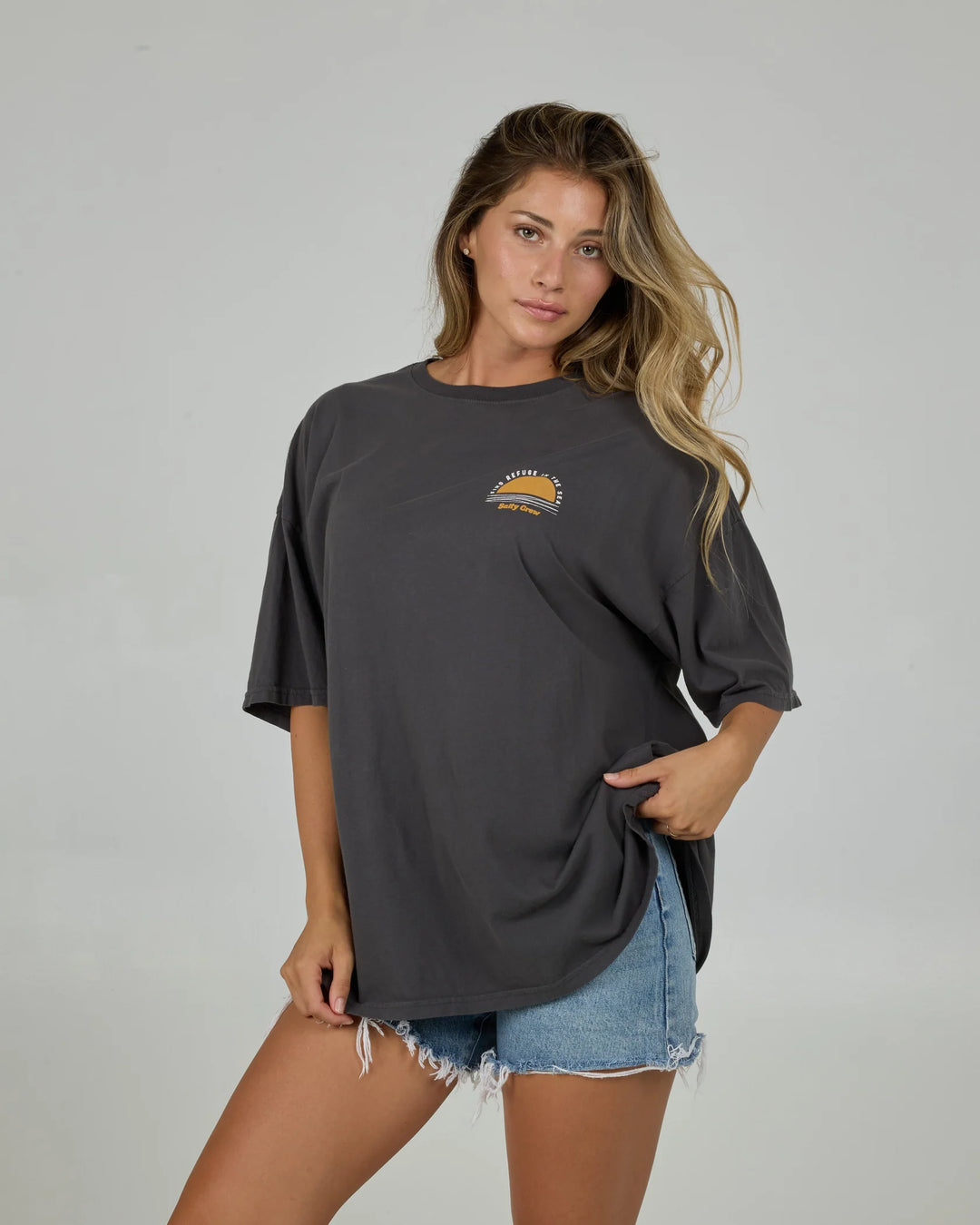 Salty Crew Palm Set Cover Up Tee Camiseta Mujer