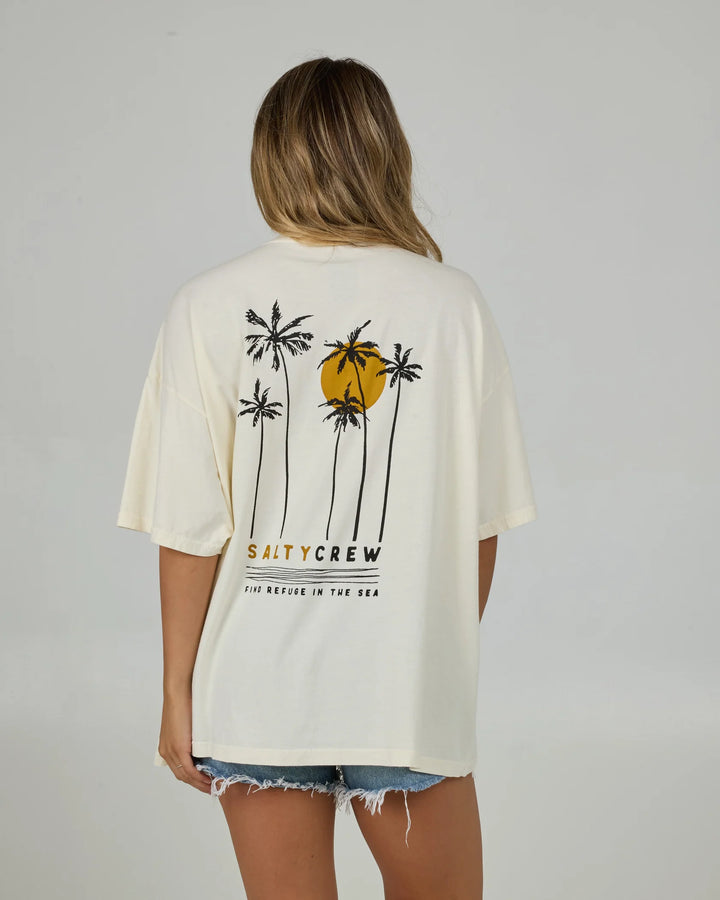 Salty Crew Palm Set Cover Up Tee Camiseta Mujer