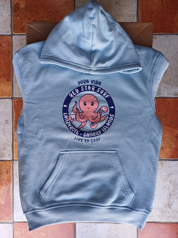 Red Star Surf Pulpo Sudadera Con Capucha Niñ@ Unisex