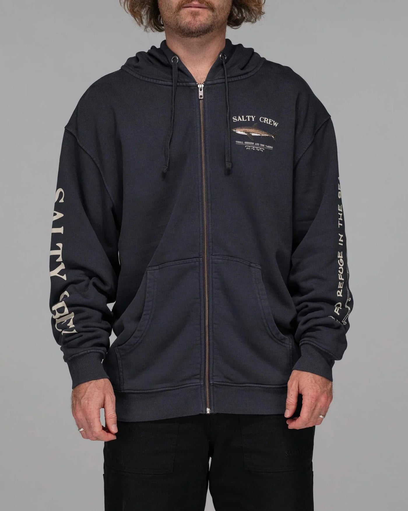 Salty Crew Bruce Vintage Zip Fleece Sudadera con Cremallera Hombre