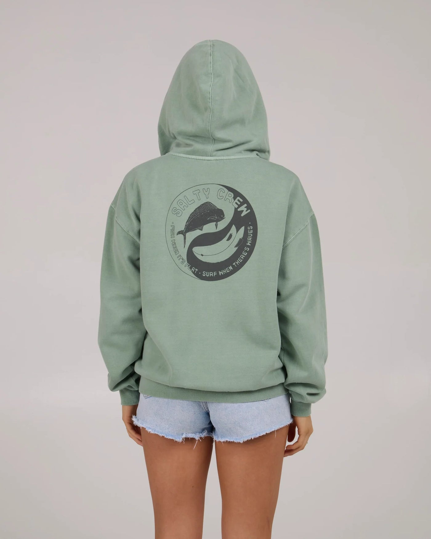Salty Crew Fishin Yang Zip Hoody Sudadera Con Capucha De Mujer