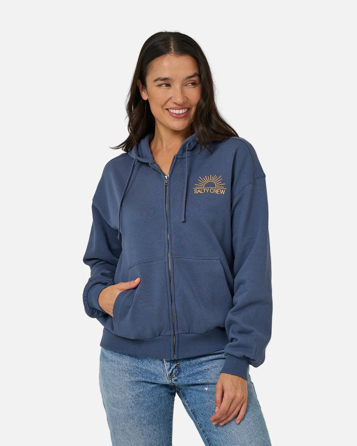 Salty Crew First Place Hooded Zip Sudadera con Capucha y Cremallera Mujer