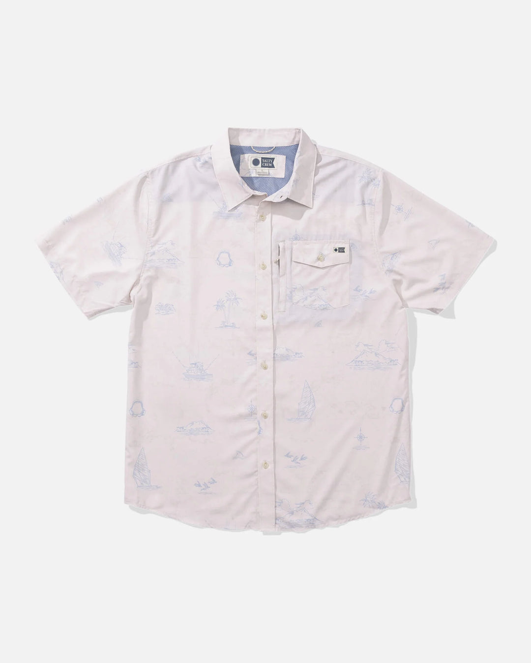 Salty Crew Helmsman Uv Button Up Camisa Hombre