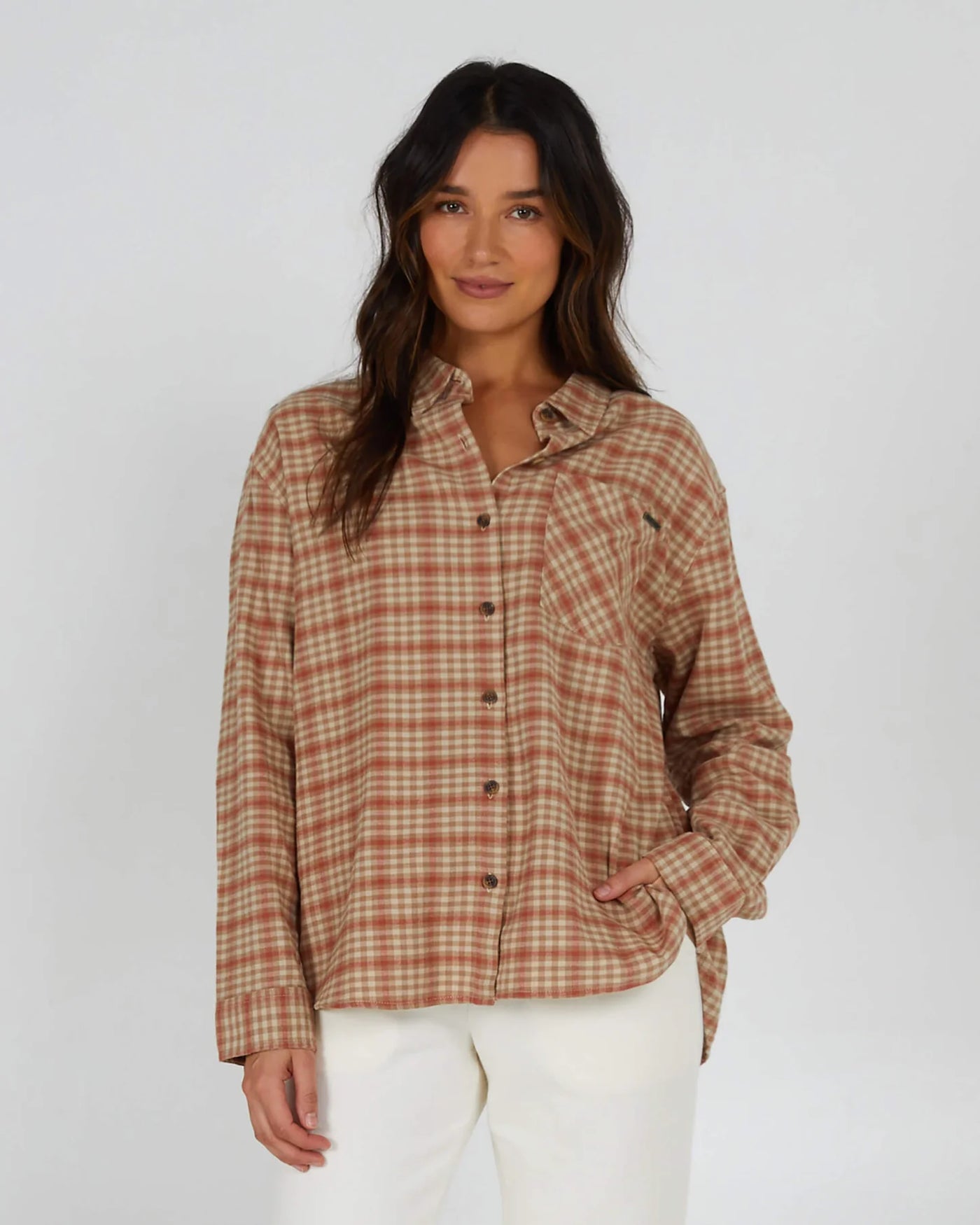 Salty Crew Shore Break Flannel Camisa Mujer