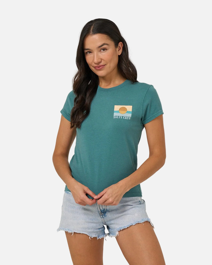 Salty Crew Retro Wave Modern Tee Camiseta Mujer