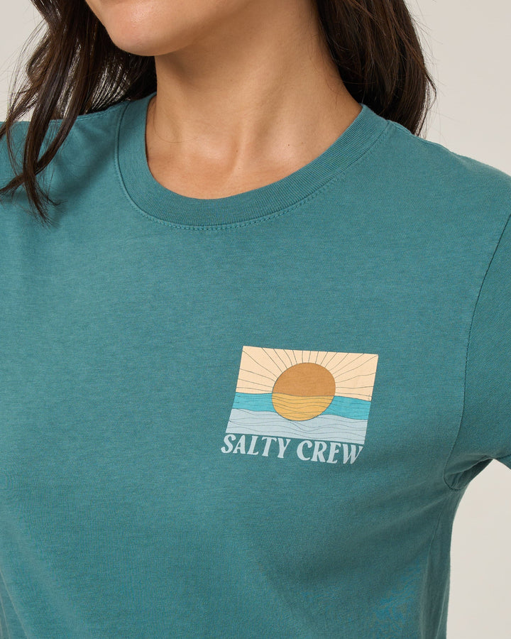 Salty Crew Retro Wave Modern Tee Camiseta Mujer