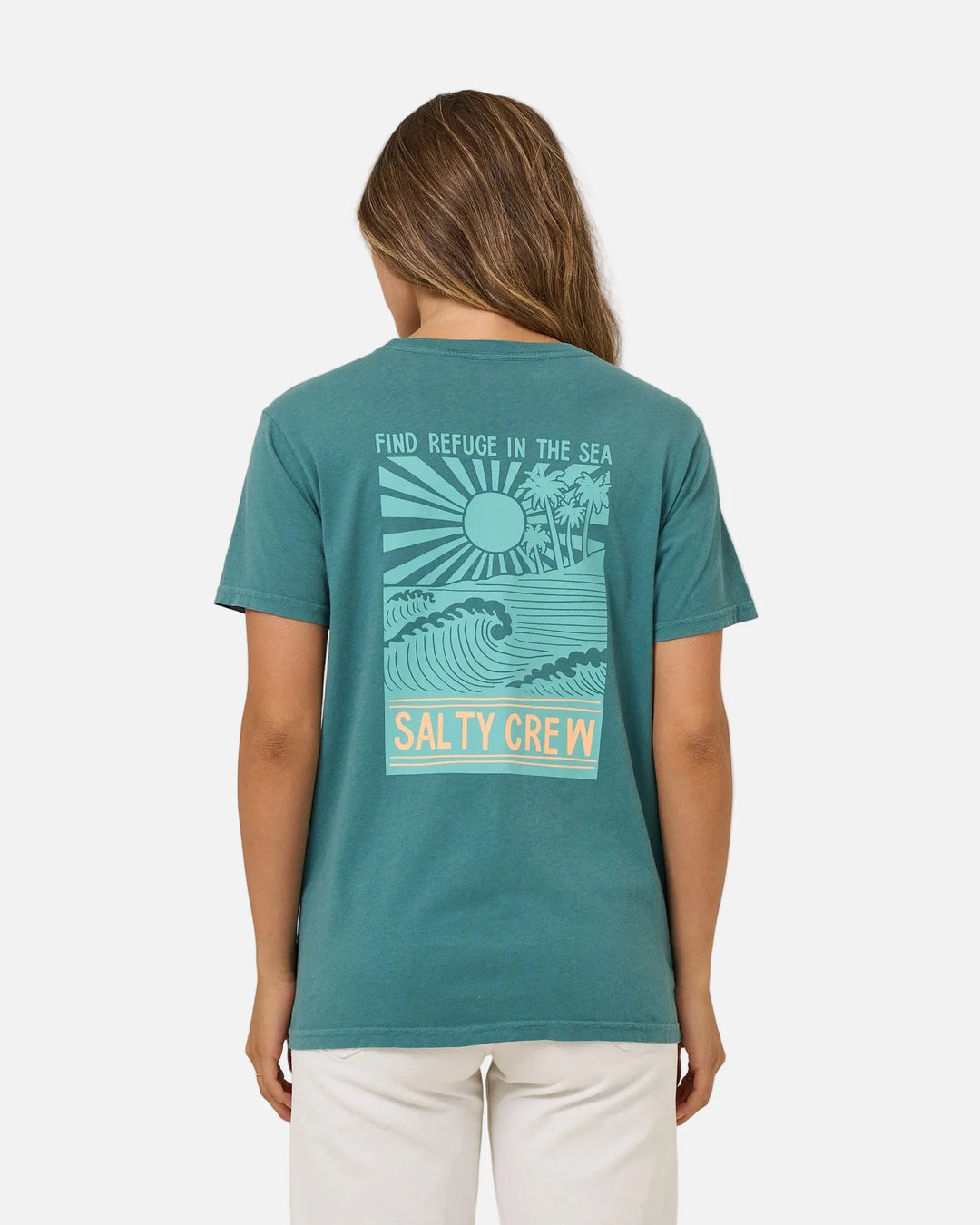 Salty Crew Rise And Smile Bf Tee Camiseta Mujer